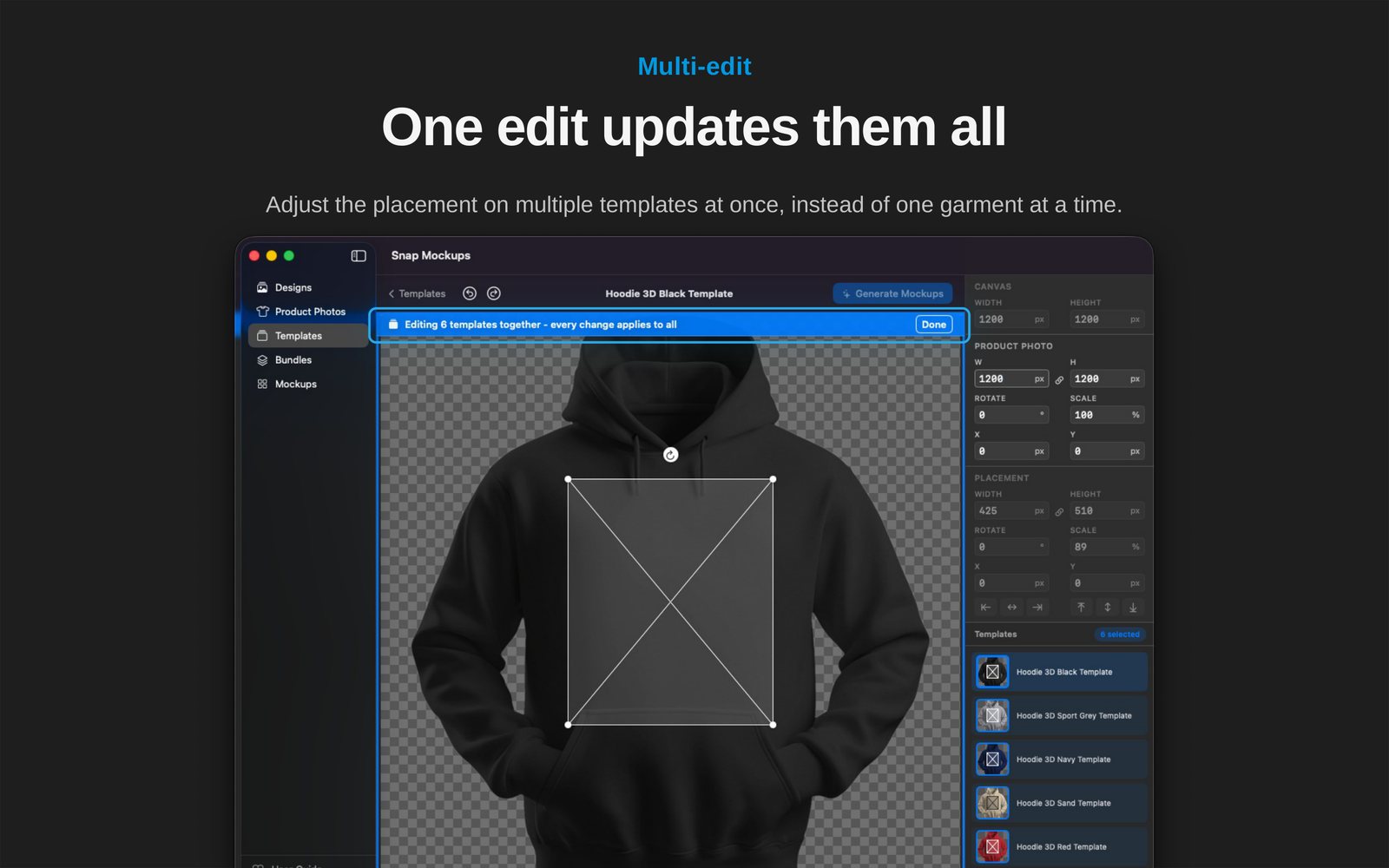 Multi-edit - one edit updates them all